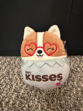 Squishmallows Brown Cream Plush with Red Heart Glasses - Hershey Kisses Design